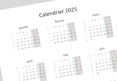 calendrier annuel - classique