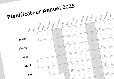 planificateur annuel - horizontal